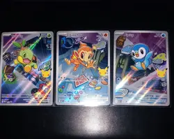 2025 Pokemon First Partner Pack Turtwig, Chimchar, Piplup Cards #40 #41 #42 🔥🔥 - Image 1