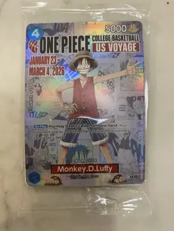 Bandai Namco One Piece Card Game Monkey D. Luffy Holo Promo US Voyage Sealed! - Image 1