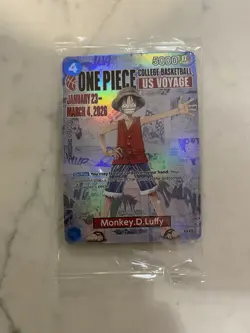 Bandai Namco One Piece Card Game Monkey D. Luffy Holo Promo US Voyage Sealed! - Image 2