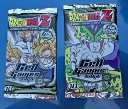 Dragon Ball Z CCG Cell Games Saga 10 Card Booster Pack 2000 Sealed Set of 2 - Image 1