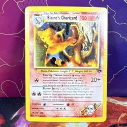 Pokemon TCG Blaine's Charizard Gym Challenge Holo Card 2/132 Unlimited Rare - Image 1