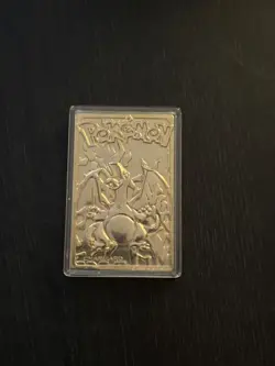 Pokemon 1999 Burger King Trading Cards 23K Gold-Plated Charizard - Image 1