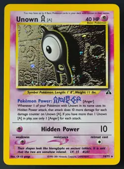 Pokemon - Unown A Holo - 14/75 - Neo Discovery - Rare Card - LP - Image 2