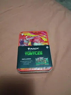 2026 Magic the Gathering Teenage Mutant Ninja Turtles Orange Tin Sealed - Image 1