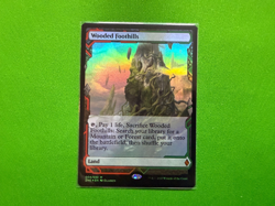 1x NM Foil Wooded Foothills Zendikar Rising Expedition MTG Magic the Gathering - Image 1