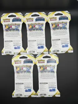 Pokemon TCG: Sword & Shield - Silver Tempest Sleeved Booster Pack Lot of 5 - Image 2