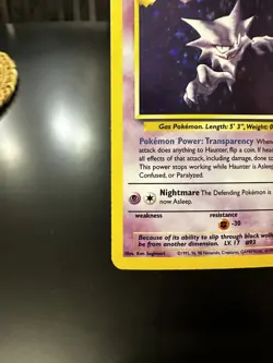 Haunter - 6/62 Fossil Unlimited Holo Rare Pokemon -NM - Image 3