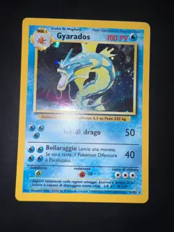 Pokemon Gyarados 6/102 Set Base Rara Holo Unlimited Wizards ITA Carte Vintage - Image 1