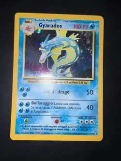 Pokemon Gyarados 6/102 Set Base Rara Holo Unlimited Wizards ITA Carte Vintage - Image 2