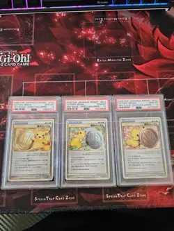 Japanese Pokemon Victory Medals Pikachu Gold Silver Bronze Psa 10 - Image 1
