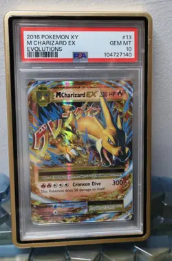 PSA 10 GEM MINT - 2016 Pokemon XY Evolutions M Charizard EX 13/108 Evolutions - Image 1