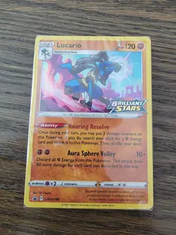 Pokemon Brilliant Stars Lucario SWSH186 PRERELEASE Promo Pack Sealed - Image 1