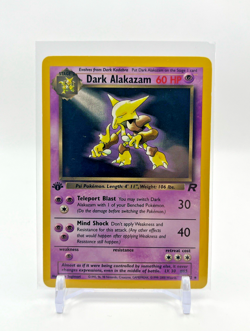 Dark Alakazam 18/82 First Edition Non Holo Team Rocket Pokemon TCG Vintage - Image 1