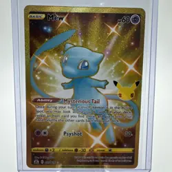 Pokemon Celebrations 25th Shiny Gold Mew 025/025 - Secret Rare Holo NM - Image 1