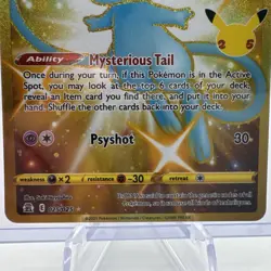 Pokemon Celebrations 25th Shiny Gold Mew 025/025 - Secret Rare Holo NM - Image 3