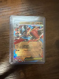 Pokemon Mega Evolutions- Mega Lucario Ex #12- Black Star Promo - Image 2
