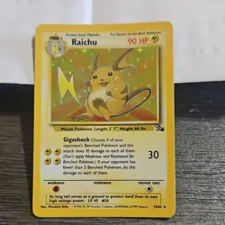 Pokemon Raichu Base Set Holo Rare 14/62 1999 90 HP Gigashock Stage 1 - Image 1