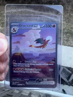 Pokemon TCG Charizard EX 199/165 Scarlet & Violet 151 English NM-M Condition - Image 1