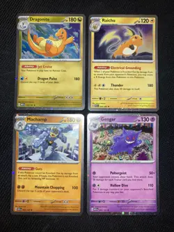 Pokemon Gengar Dragonite Raichu Machamp 151 Cosmos Holo Sam's Club Promo Set 2 - Image 1