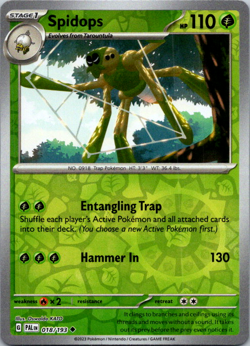 Spidops 018/193 Reverse Holo Pokemon TCG: Paldea Evolved Near Mint (NM) - Image 1