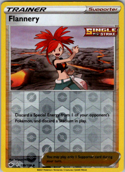 Flannery 139/198 - Reverse Holo Trainer - Chilling Reign Pokemon - NM - Image 1
