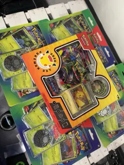 Pokemon TCG Enhanced 2 Pack Blister Vileplume (Lot of 4) + Pokemon Day Box - Image 1