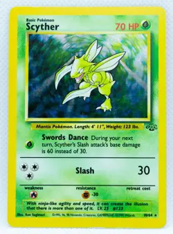 SCYTHER 10/64 Holo Rare Jungle Set Unlimited 1999 - Pokemon Card WOTC - Image 1