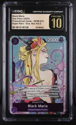 One Piece Black Maria OP08-074 Illustration Box Volume 2 Promo CGC PRISTINE 10 - Image 1