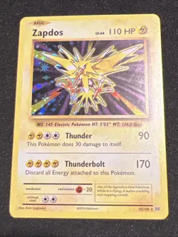 Zapdos 42/108 Holo Rare XY Evolutions Pokemon Card 2016 - Image 1