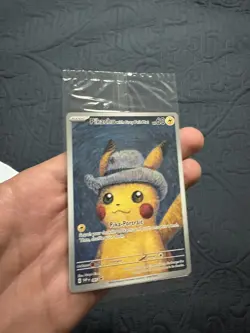 PIKACHU VAN GOGH WITH GREY FELT HAT SVP EN 085 PROMO POKEMON CARD-SEALED - Image 2