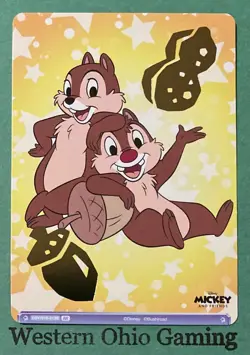 Weiss Schwarz Disney Chip & Dale #DSY/01B-013B Gold Stamped Card - Image 1