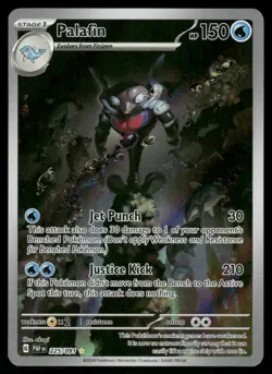 Pokemon Cards Palafin 225/091 Paldean Fates Illustration Rare NM - Image 1