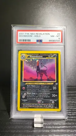 Houndoom (Holo Swirl "Moon") - Neo Revelation 8/64 - PSA 8 - Pokemon Card - Image 3