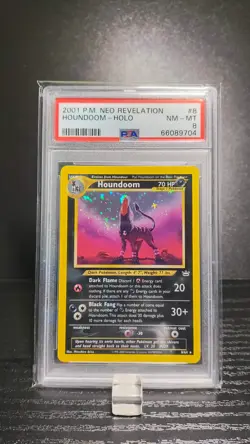 Houndoom (Holo Swirl "Moon") - Neo Revelation 8/64 - PSA 8 - Pokemon Card - Image 4