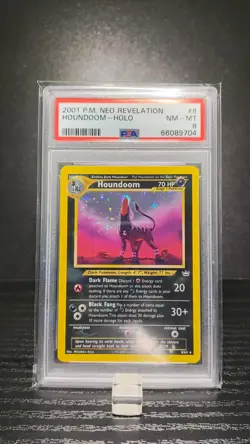 Houndoom (Holo Swirl "Moon") - Neo Revelation 8/64 - PSA 8 - Pokemon Card - Image 5