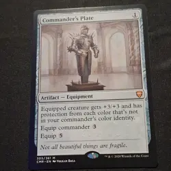 Commander's Plate, NM+ Mythic Rare Equipment, Commander Legends 2020, MTG - Image 1