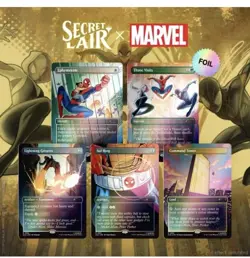 MTG Secret Lair x Marvel's Spider-Man: Heroic Deeds Rainbow Foil Edition Sealed - Image 3