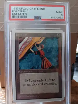 MTG Unlimited Forcefield PSA 9 Mint - Image 1