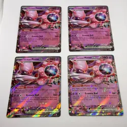 Pokemon Team Rocket's Mewtwo EX Holo 081/182 DRI Set Lot of 4 Cards - Image 2