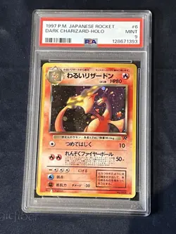 Pokemon TCG 1997 Dark Charizard Japanese Holo #6 PSA 9 (MINT) - Image 1