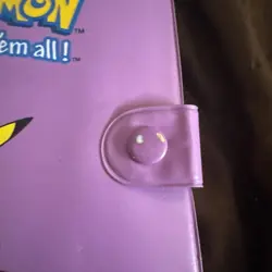 Vintage 1999 Pokemon Card Binder Purple Ash and Pikachu 4 Pocket 120 Slot - Image 2