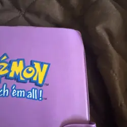 Vintage 1999 Pokemon Card Binder Purple Ash and Pikachu 4 Pocket 120 Slot - Image 3