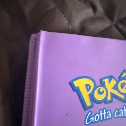 Vintage 1999 Pokemon Card Binder Purple Ash and Pikachu 4 Pocket 120 Slot - Image 4