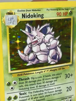 Pokemon TCG Nidoking Base Set Holo Rare 11/102 MP - Image 2