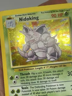 Pokemon TCG Nidoking Base Set Holo Rare 11/102 MP - Image 3