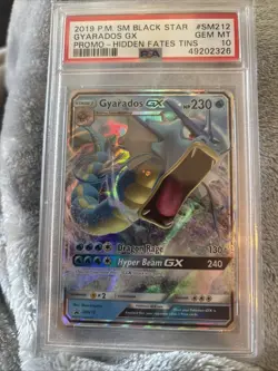 2019 Pokemon Black Star Promo Hidden Fates Gyarados GX SM212 PSA 10 - Image 1