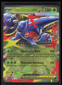 Mega Heracross ex 004/094 ME02: Phantasmal Flames Pokemon TCG NM - Image 1