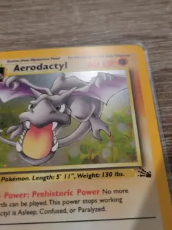 Pokemon TCG Aerodactyl 1/62 Fossil Unlimited Holo Rare WOTC Vintage - Image 5