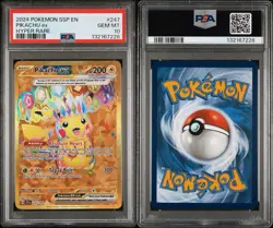 Pikachu EX #247 Hyper Rare S&V Surging Sparks 2024 Pokemon PSA 10 Gem Mint - Image 3
