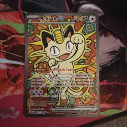 Pokemon TCG Meowth ex 121/088 Special Illustration Rare Perfect Order - Image 1